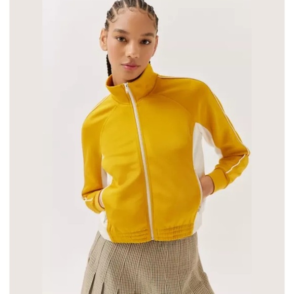 BDG Track Jacket ~ XL ~ Yellow and White - Picture 2 of 13